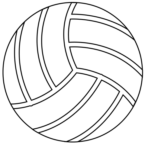 Volleyball Ball Emoji Coloring Page